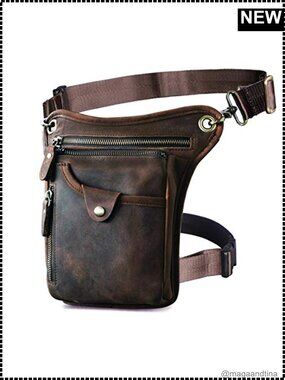 Genuine Leather Waist Hip Pack Messenger Shoulder Drop Leg Thigh Bag